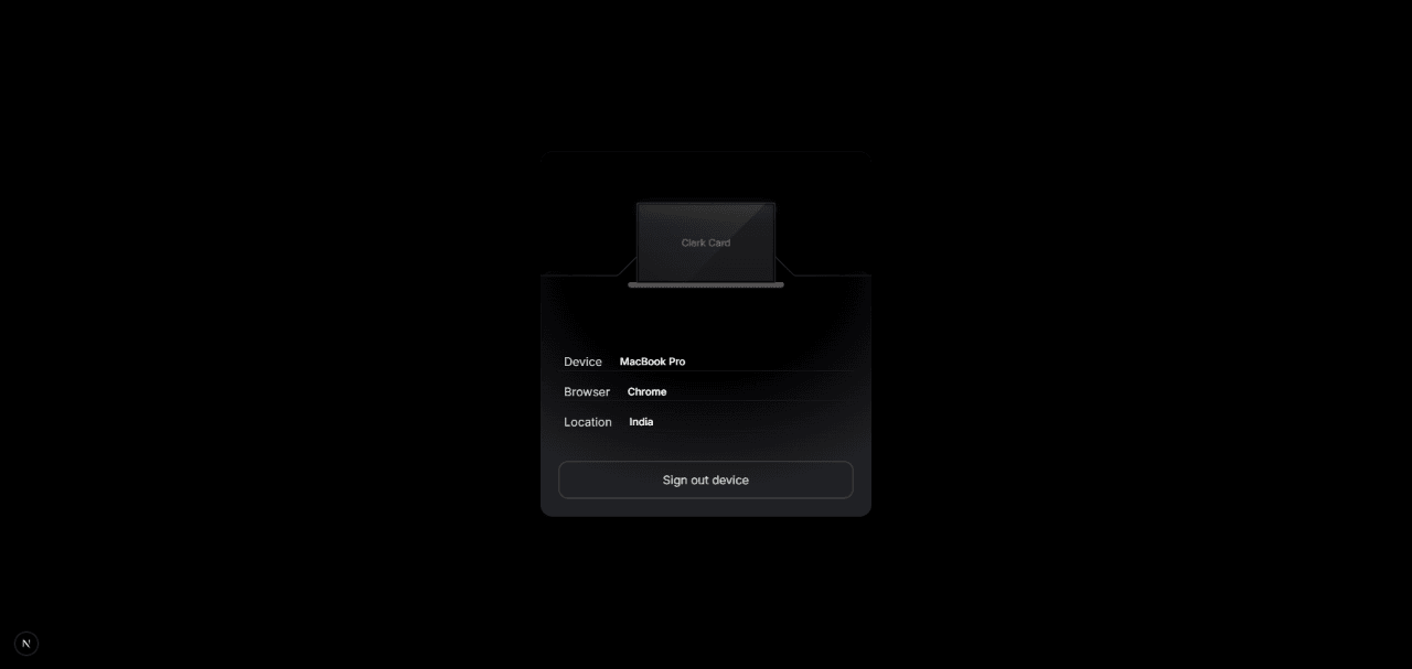 Clerk Hover Card