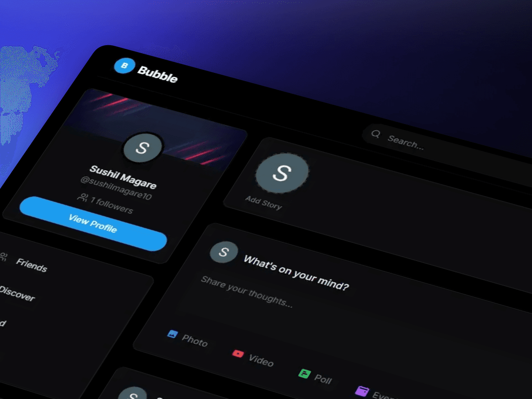 Bubble Social Media App